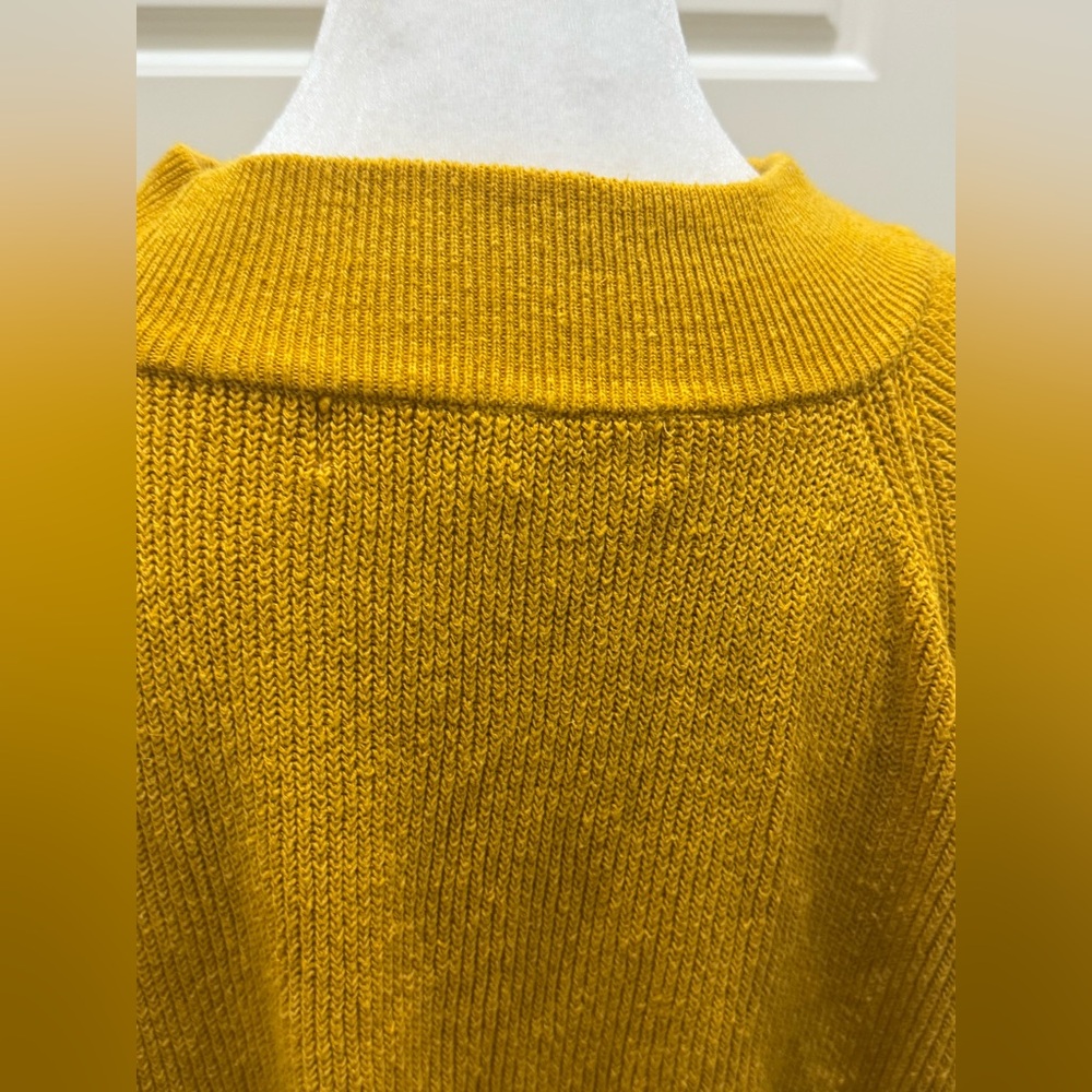 Free People Beach. Mustard Ribbed Sweater Dress. Size Large. - Picture 11 of 11